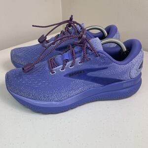 Brooks Womens Sz 7.5 Shoes Ghost 16 Baja Blue Pale Iris Purple Lock Lace Running